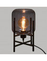 Lampe en verre - H 34 cm - Gris