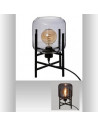 Lampe en verre - H 34 cm - Gris
