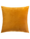 Coussin en velours brodé - L 40 cm x l 40 cm - Ocre