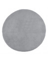 Tapis imitation fourrure - D 80 cm - Gris