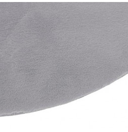 Tapis imitation fourrure - D 80 cm - Gris