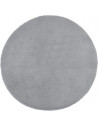 Tapis imitation fourrure - D 80 cm - Gris