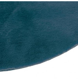 Tapis imitation fourrure - D 80 cm - Bleu