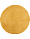 Tapis imitation fourrure - D 80 cm - Ocre