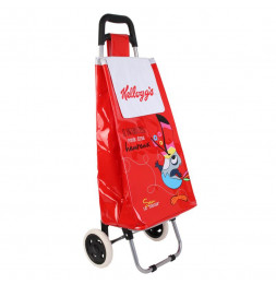 Chariot de shopping Kelloggs - L 35,5 cm x l 32 cm x H 95 cm - Rouge