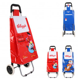 Chariot de shopping Kelloggs - L 35,5 cm x l 32 cm x H 95 cm - Rouge