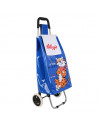 Chariot de shopping Kelloggs - L 35,5 cm x l 32 cm x H 95 cm - Bleu