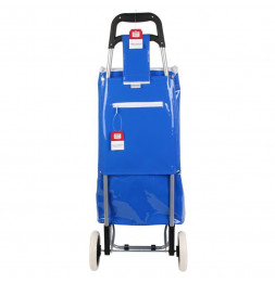 Chariot de shopping Kelloggs - L 35,5 cm x l 32 cm x H 95 cm - Bleu