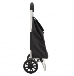 Chariot de shopping - L 48 cm x l 29,5 x H 99,5 - Noir