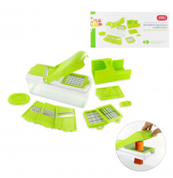 Mandoline multifonction - L 27,5 cm x l 11,5 cm x H 12,5 cm - Acier