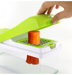 Mandoline multifonction - L 27,5 cm x l 11,5 cm x H 12,5 cm - Acier