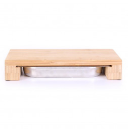 Planche à découper avec tiroir intégré - L 34,4 cm x l 16,1 cm - Bois et bambou