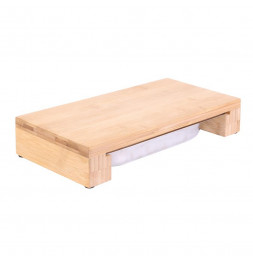 Planche à découper avec tiroir intégré - L 34,4 cm x l 16,1 cm - Bois et bambou
