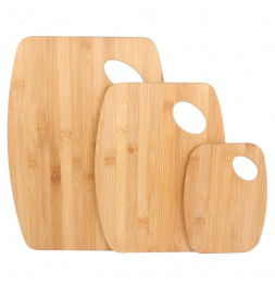 Lot de 3 planches à découper - L 38 cm x l 28 cm - Bambou