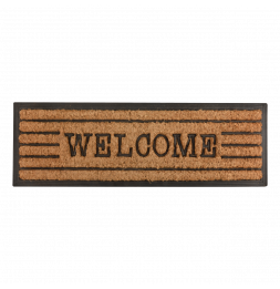 Tapis en coco et caoutchouc - 75 x 25 cm - Welcome