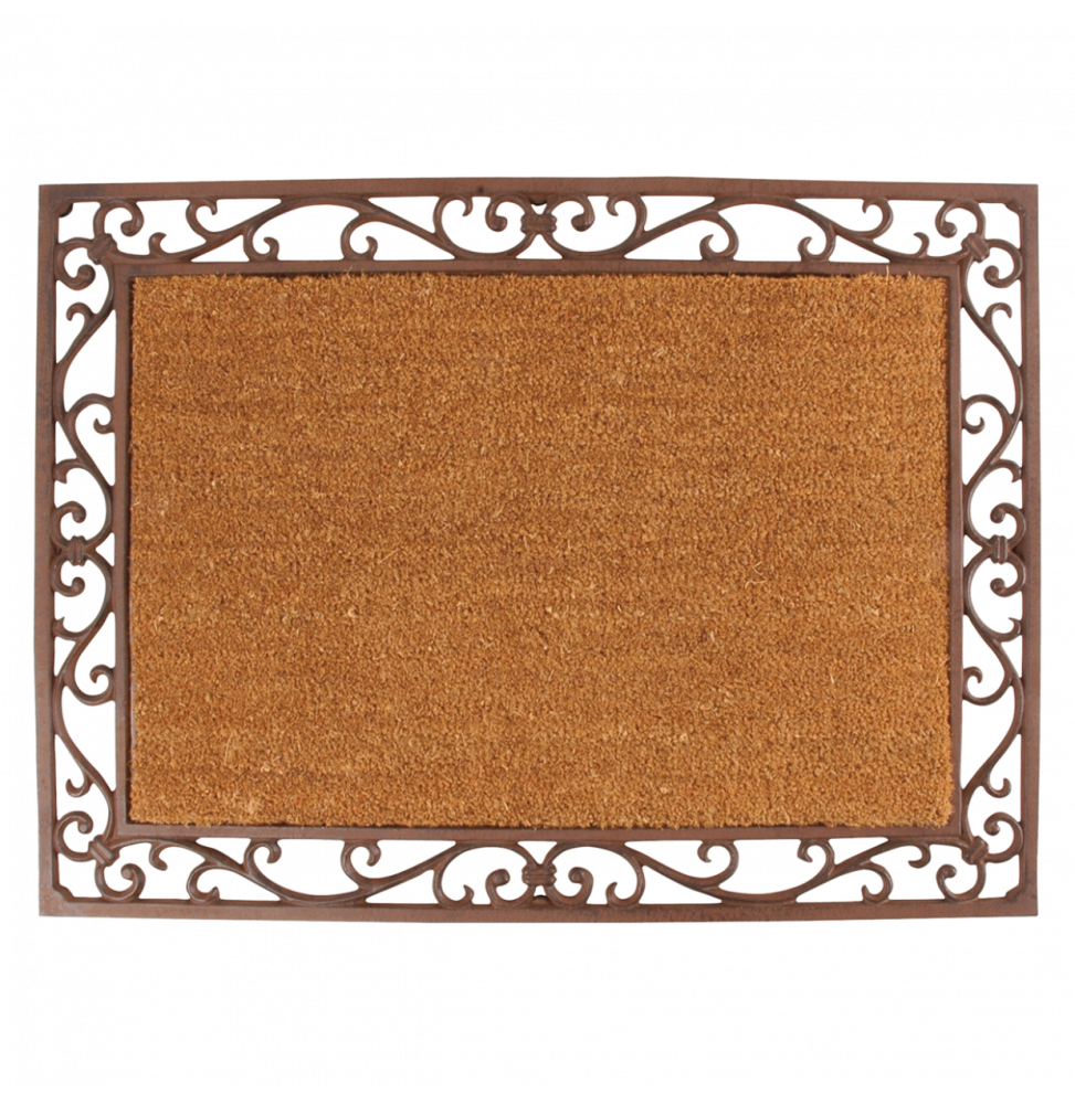 Paillasson rectangulaire  - 75 x 55 cm - Fonte et coco