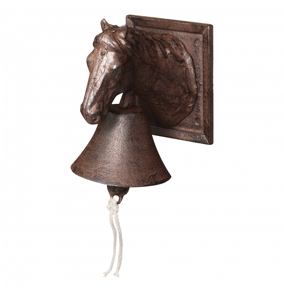 Cloche cheval - L 16,6 x l 12,2 x H 18,5 cm - Fonte