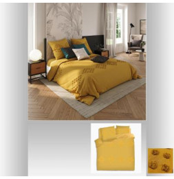 Parure de couette en coton - 220 x 240 cm - Ocre