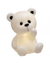 Veilleuse ourson - H 30 cm - Blanc