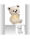 Veilleuse ourson - H 30 cm - Blanc