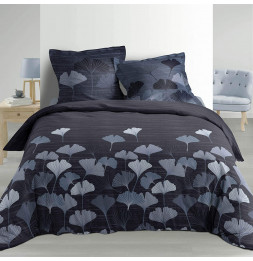 Parure de couette en percale 3 pièces 78 fils - 260 x 240 cm - Alix