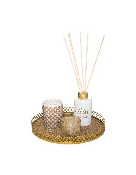 Coffret senteur Arabesque - H 24 cm - Verre