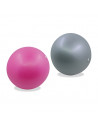Lot de 2 mini ballons de pilâtes - D 25 cm - Rose et Gris