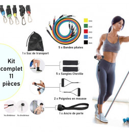 Kit d'exercices complet - 11 pièces - Sport à la maison
