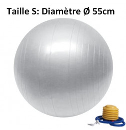 Ballon de Fitness - D 55 cm - Gris