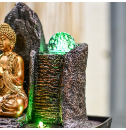 Fontaine Bouddha Haka - L 15 x l 20 x H 25 cm - LED