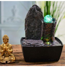 Fontaine Bouddha Haka - L 15 x l 20 x H 25 cm - LED