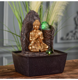 Fontaine Bouddha Haka - L 15 x l 20 x H 25 cm - LED