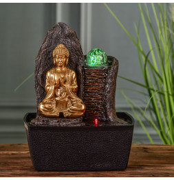 Fontaine Bouddha Haka - L 15 x l 20 x H 25 cm - LED