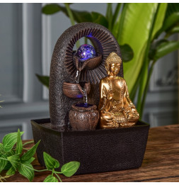 Fontaine Bouddha Bhava - L 15 x l 20 x H 25 cm - LED