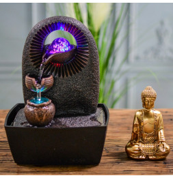 Fontaine Bouddha Bhava - L 15 x l 20 x H 25 cm - LED