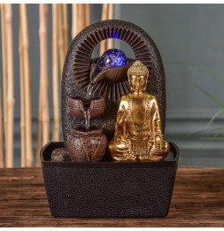 Fontaine Bouddha Bhava - L 15 x l 20 x H 25 cm - LED