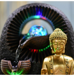 Fontaine Bouddha Bhava - L 15 x l 20 x H 25 cm - LED