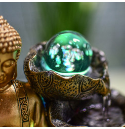 Fontaine Bouddha Arya - L 17 x l 21 x H 25 cm - LED