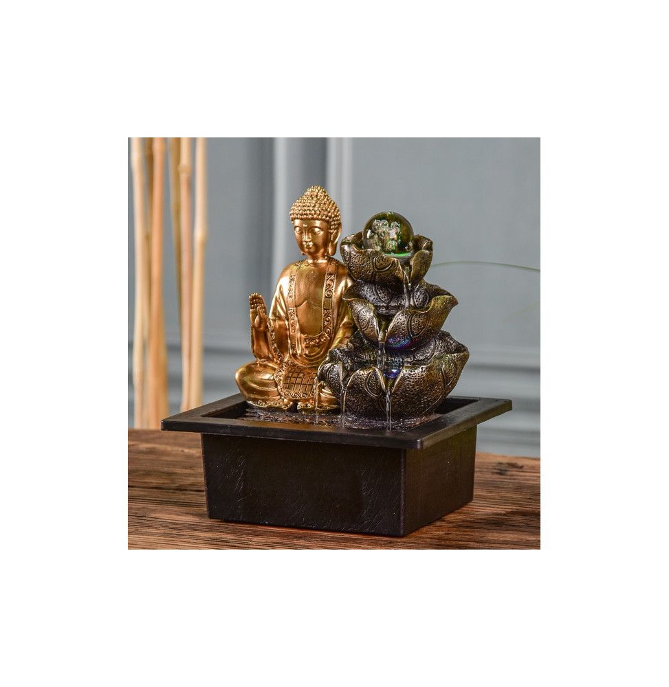 Fontaine Bouddha Arya - L 17 x l 21 x H 25 cm - LED