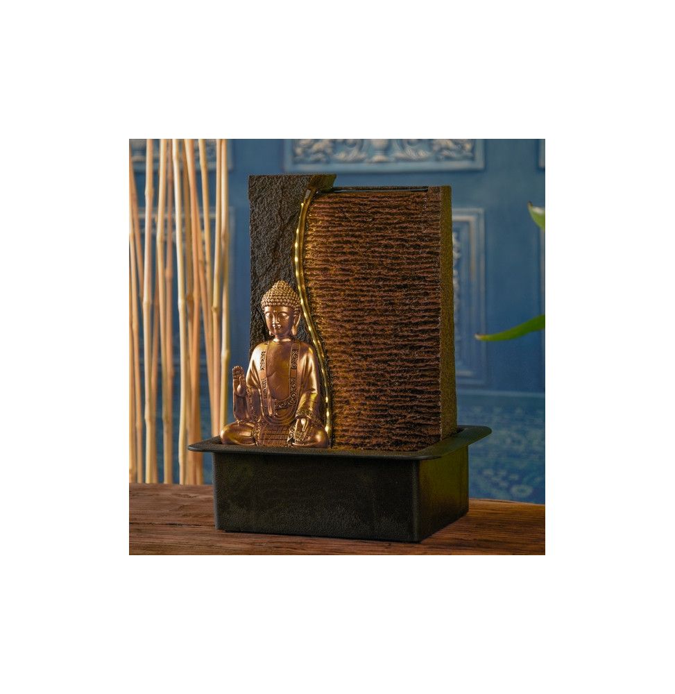 Fontaine Bouddha Jati - L 30 x l 22 x H 40 cm - LED