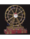 Village de Noël  - L 38 cm x l 17 cm - Grande roue- Doré