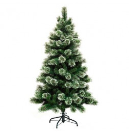 Sapin de Noël floqué - D 78 cm x H 150 cm - Gracious impérial -  Vert