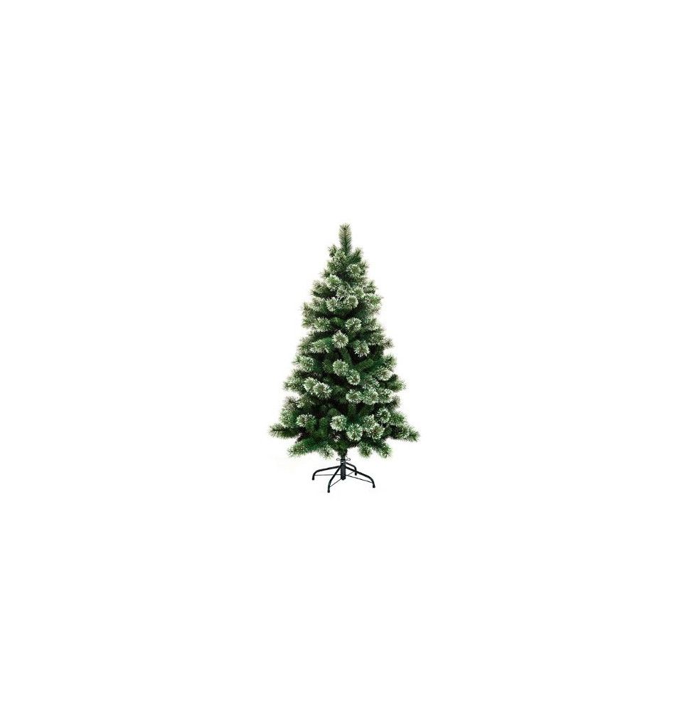 Sapin de Noël floqué - D 120 cm x H 210 cm - Gracious impérial - Vert