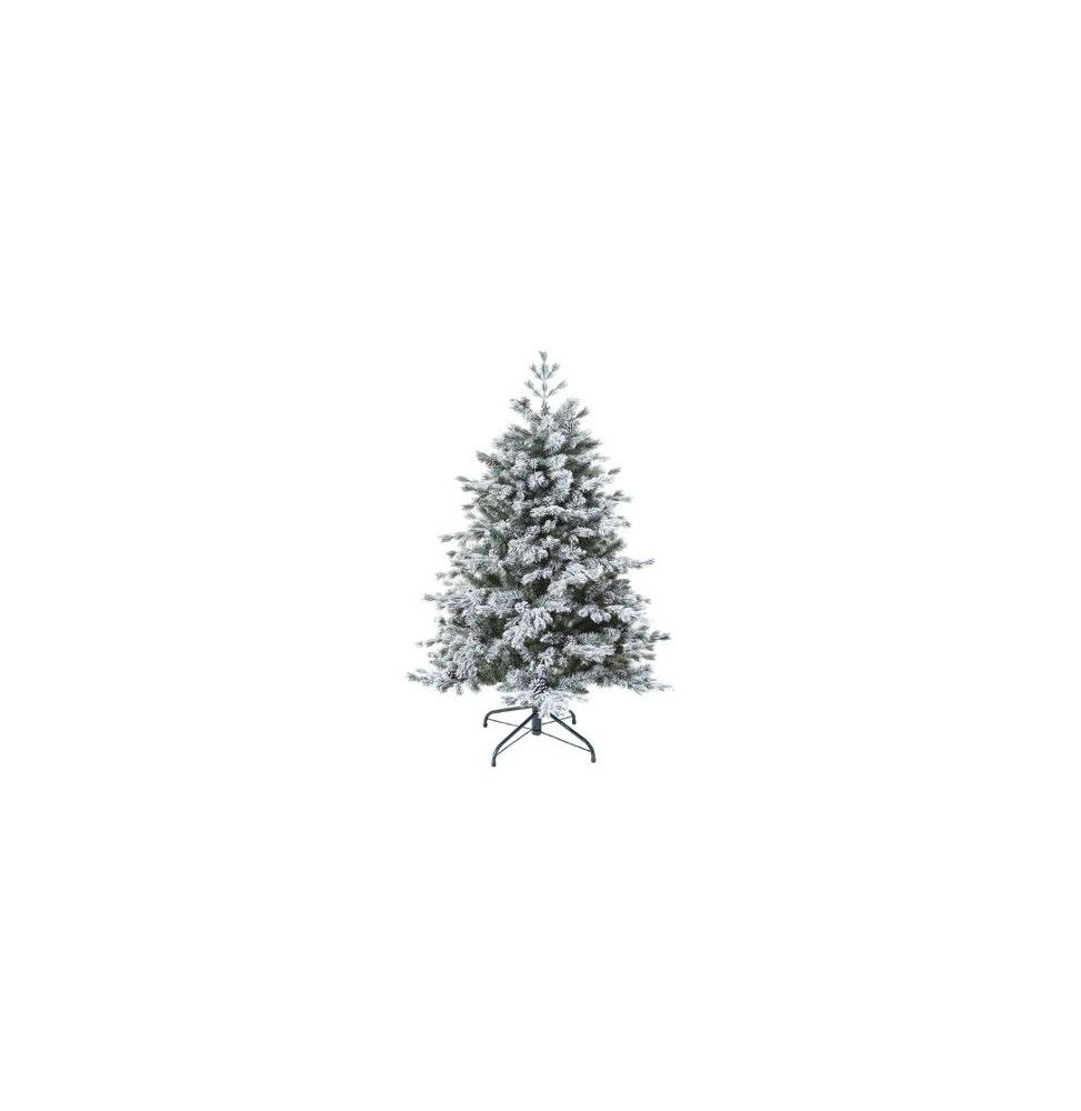Sapin de Noël  floqué - D 99 cm x H 150 cm - Yukon -  Vert