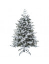 Sapin de Noël  floqué - D 99 cm x H 150 cm - Yukon -  Vert