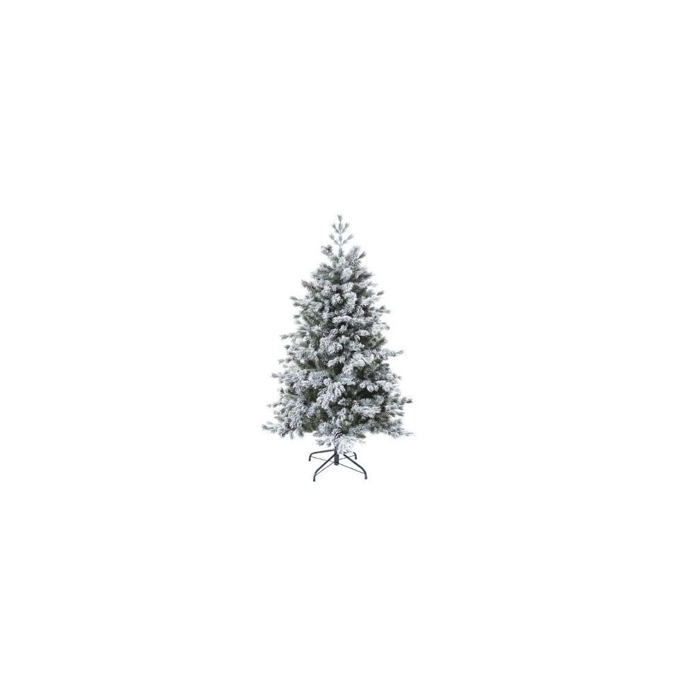 Sapin de Noël  floqué - D 117 cm x H 180 cm - Yukon -  Vert