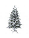 Sapin de Noël  floqué - D 117 cm x H 180 cm - Yukon -  Vert