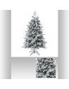 Sapin de Noël  floqué - D 117 cm x H 180 cm - Yukon -  Vert