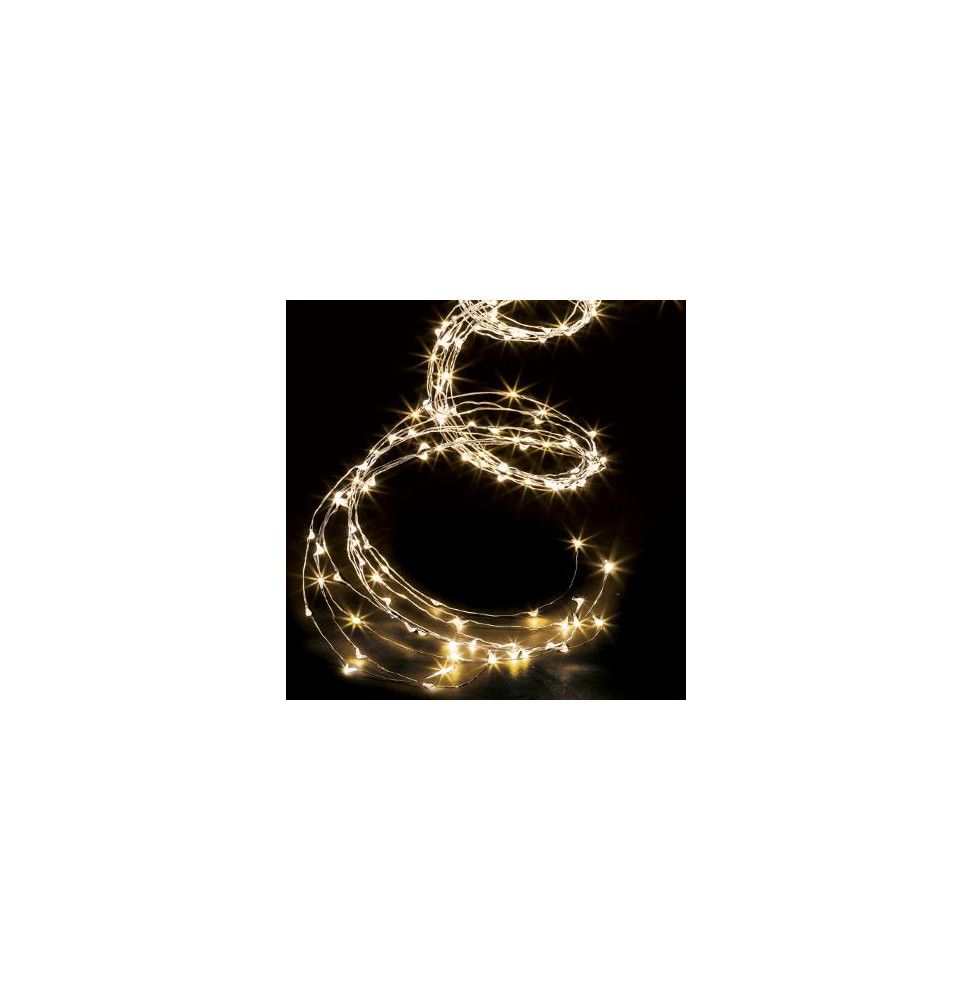 Guirlande lumineuse forme cascade 400 micro LED - 2 mètres - Blanc chaud
