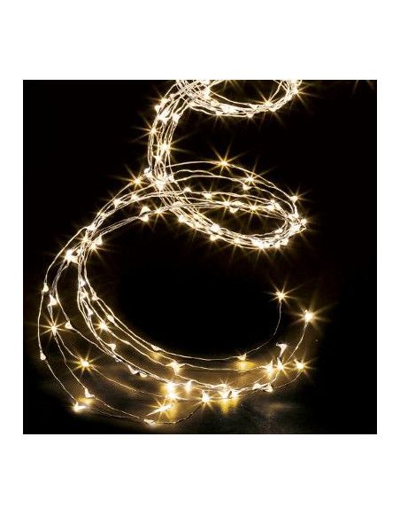Guirlande lumineuse forme cascade 400 micro LED - 2 mètres - Blanc chaud